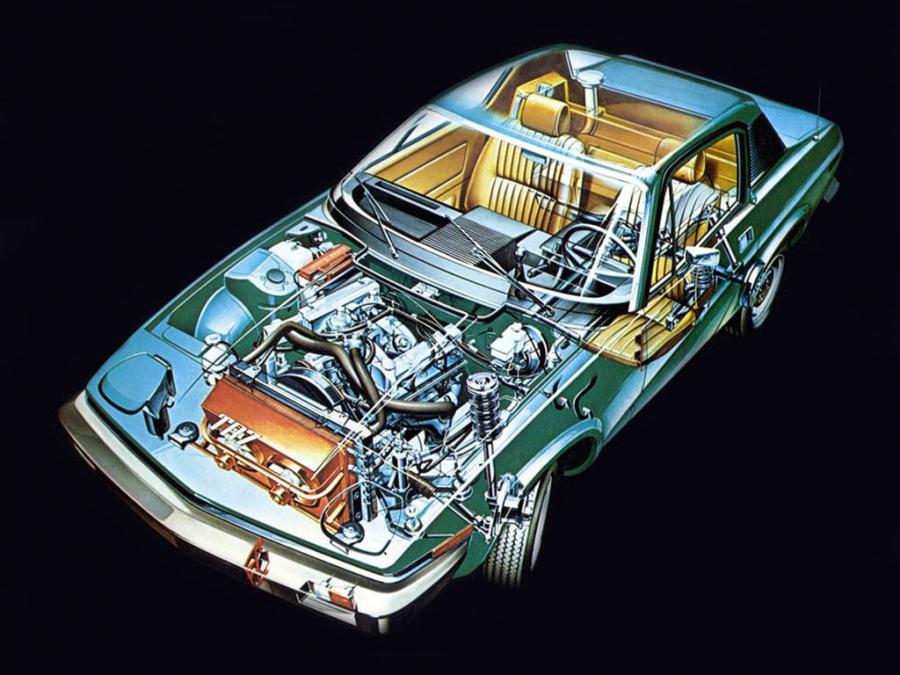 Схема Triumph TR7 1975 года  (NA) (фото 5 из 10)